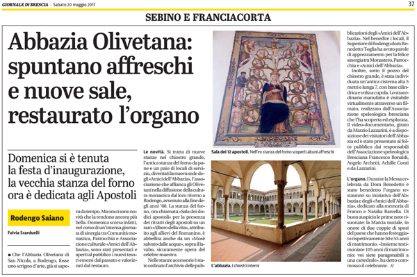 Nuovi Affreschi Organo Abbazia Olivetana Rodengo